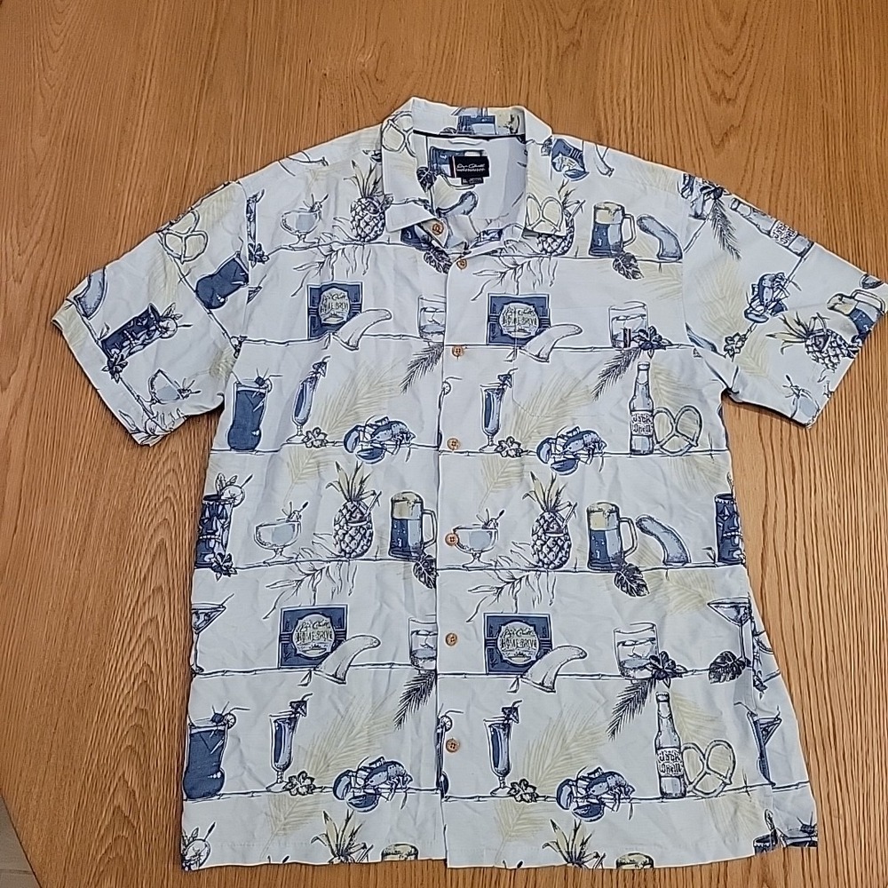 Jack O'Neill Collection Men's Drinks Home‎ Brew Hawaiian Camp Button Shirt XL